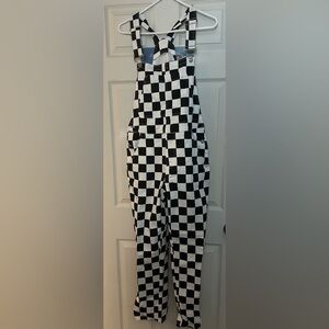 Checkered Black and White Jumpsuit